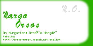 margo orsos business card